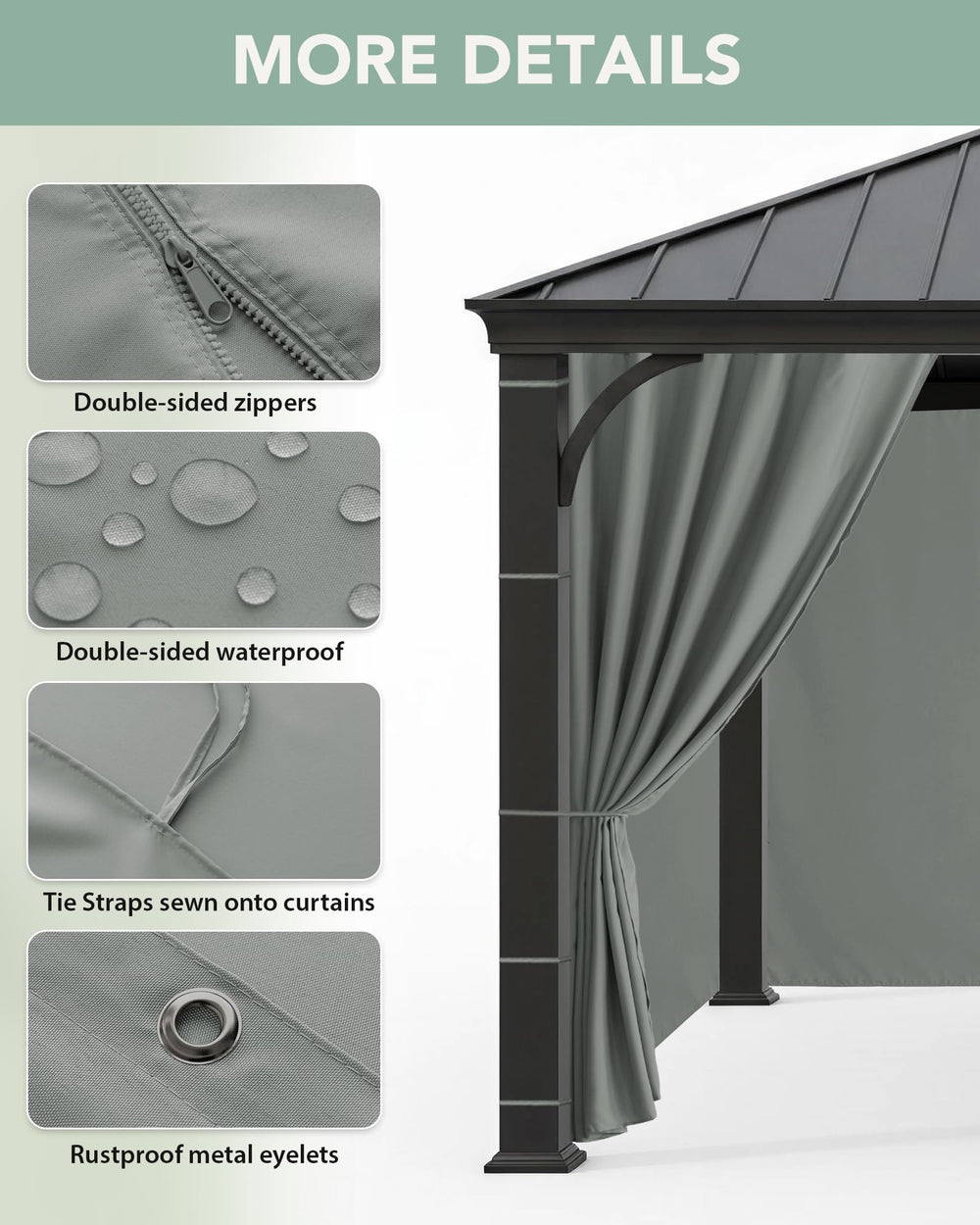 RichSets close-up of polyester fabric texture highlighting weather resistance