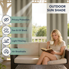 RichSets rust-resistant metal grommet detail for easy hanging and smooth sliding