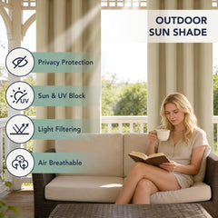 RichSets rust-resistant metal grommet detail enabling easy smooth hanging benefit