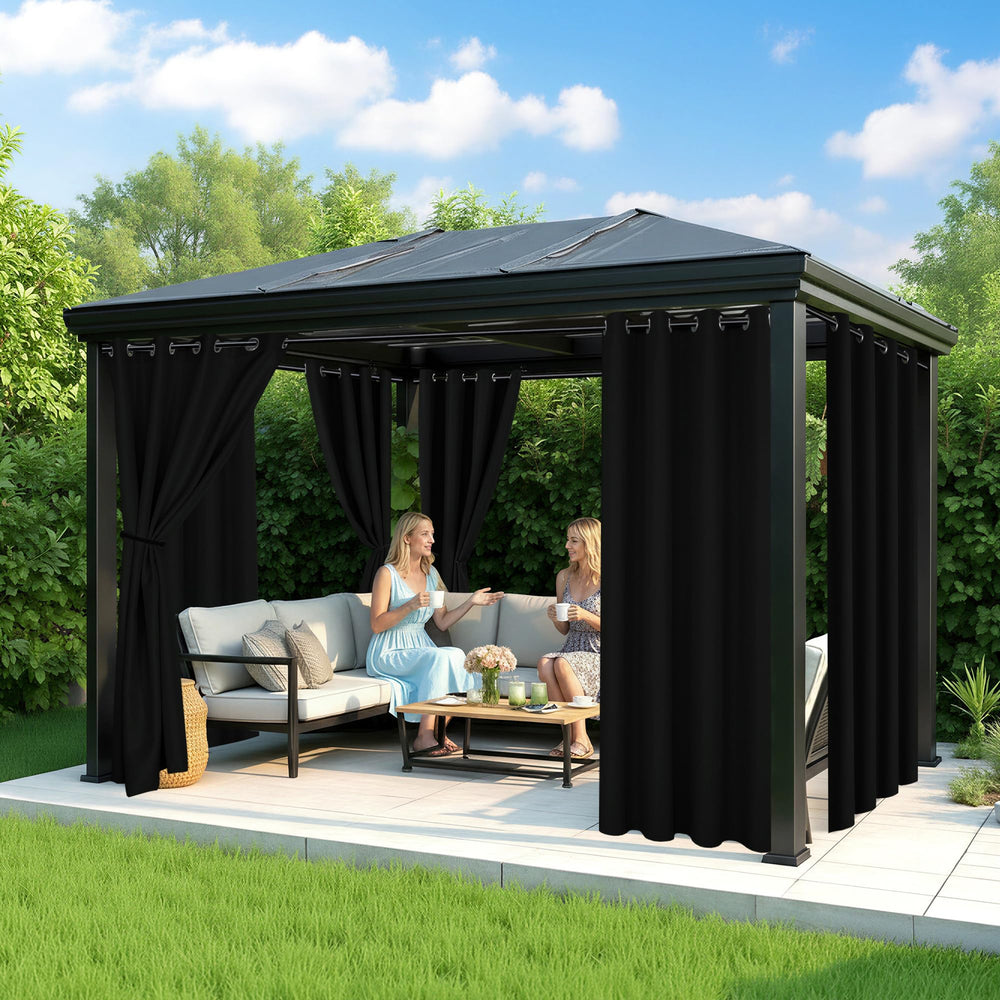 RichSets installed on patio lifestyle shot demonstrating shade and ambiance