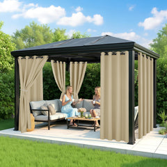 RichSets panel in use closed creating private shaded patio area and comfort benefit