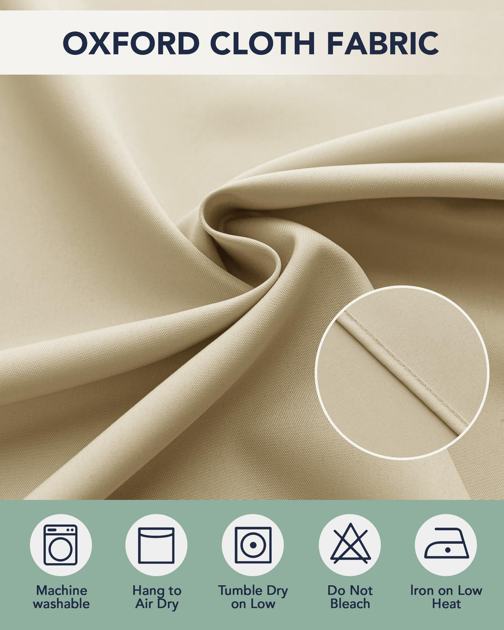 RichSets fabric texture close-up showing water-resistant polyester material