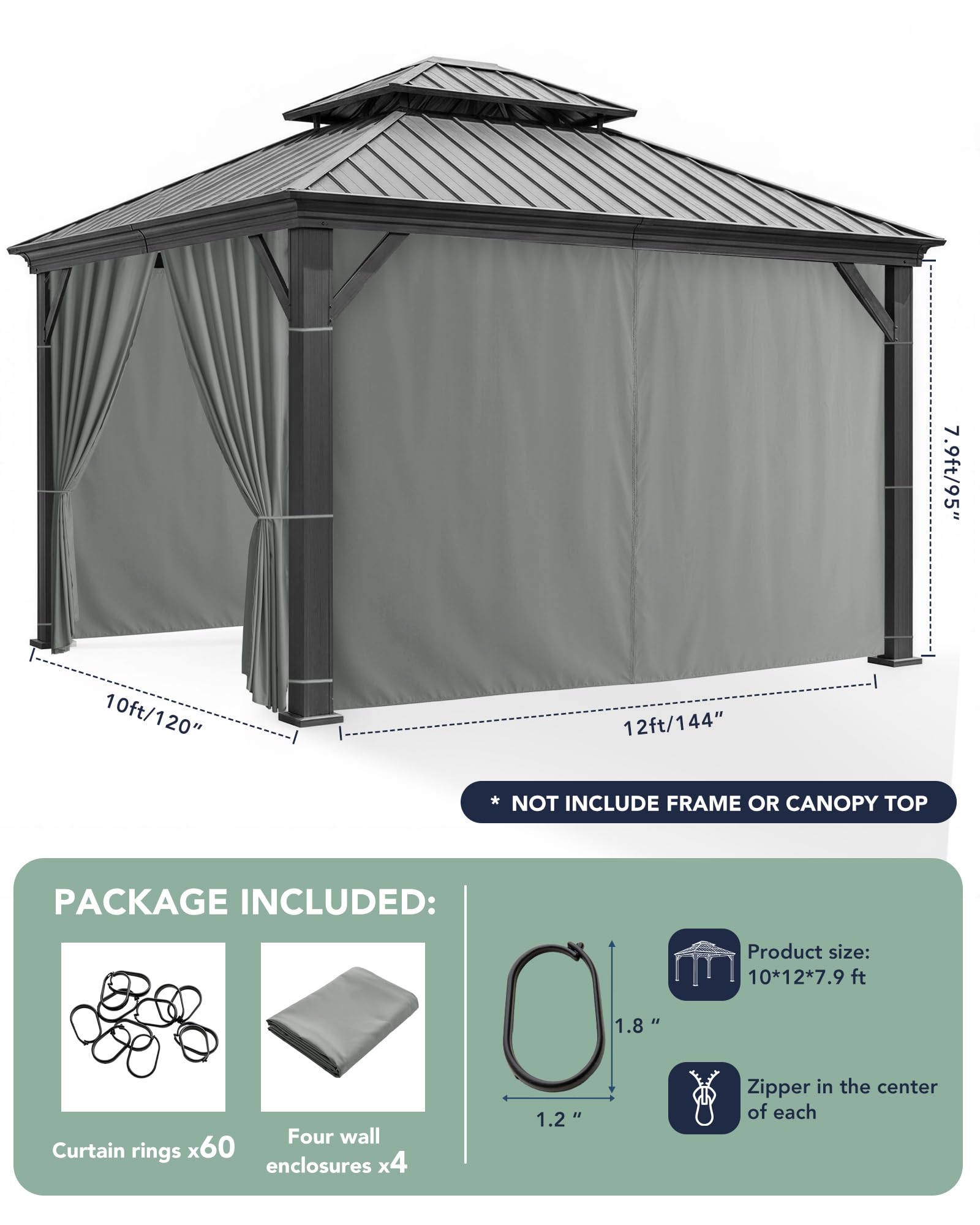 RichSets tie-back strap close-up keeping curtains secure in wind