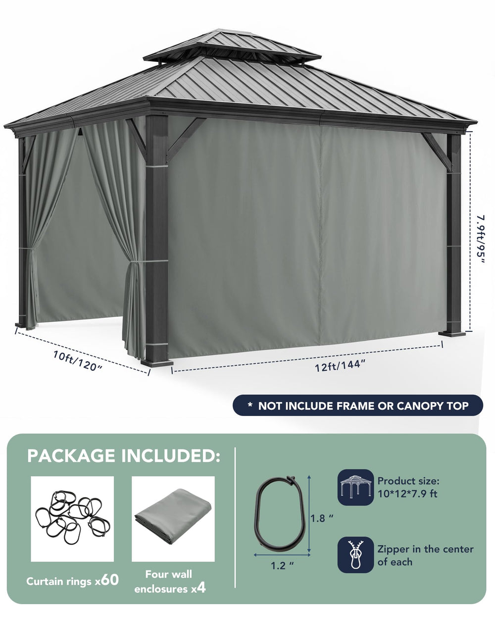RichSets tie-back strap close-up keeping curtains secure in wind