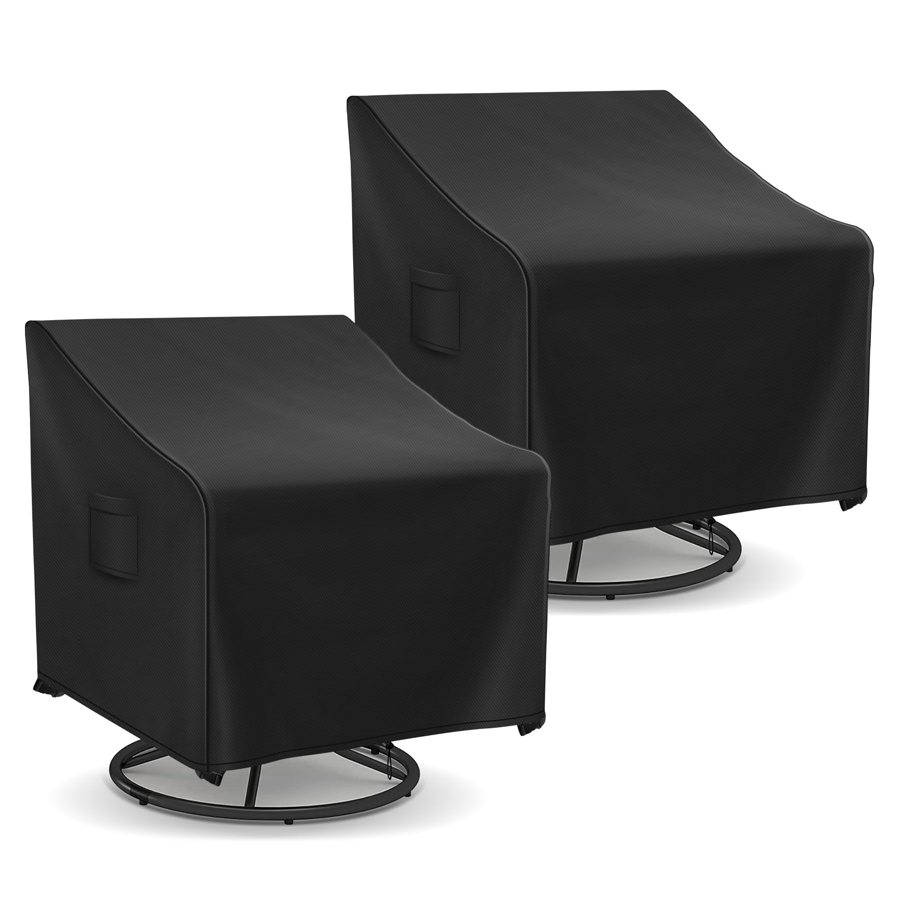 Richwon front view of two chair covers protecting furniture from elements