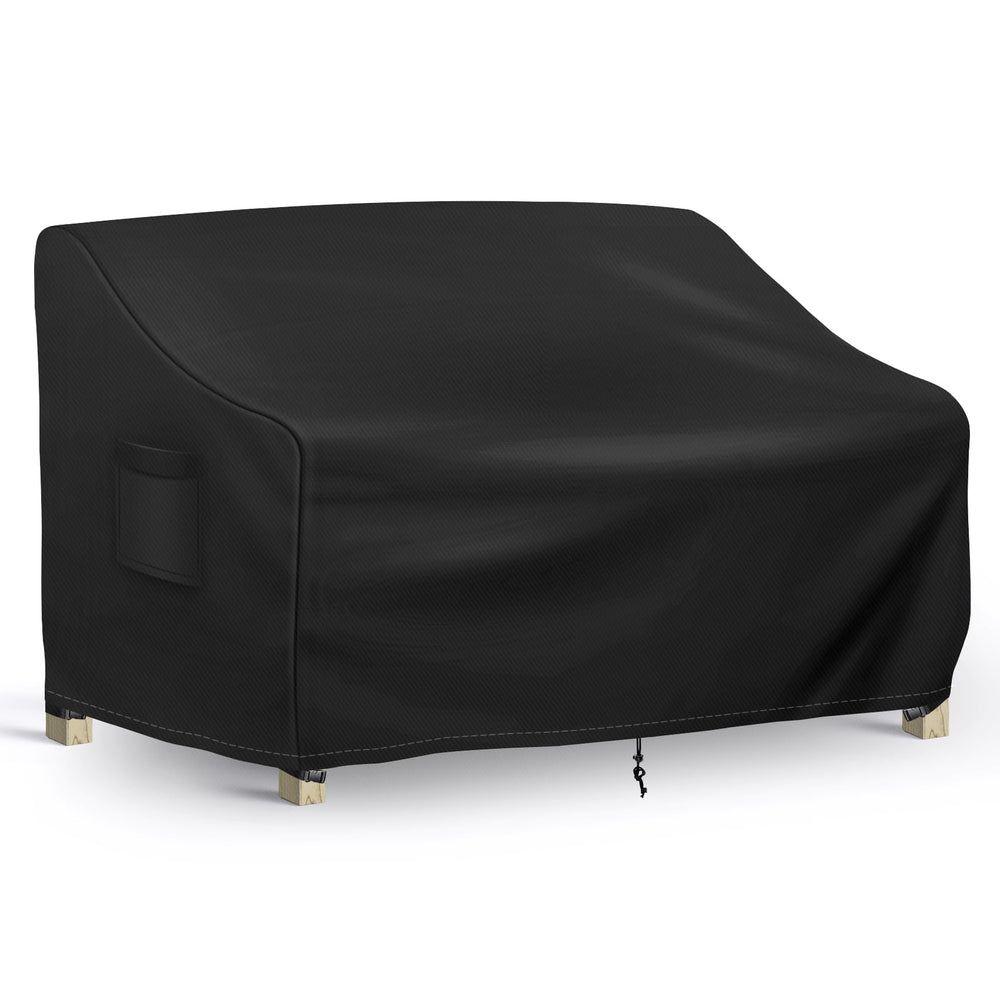 Richwon front view of covered sofa showing full protection and neat fit