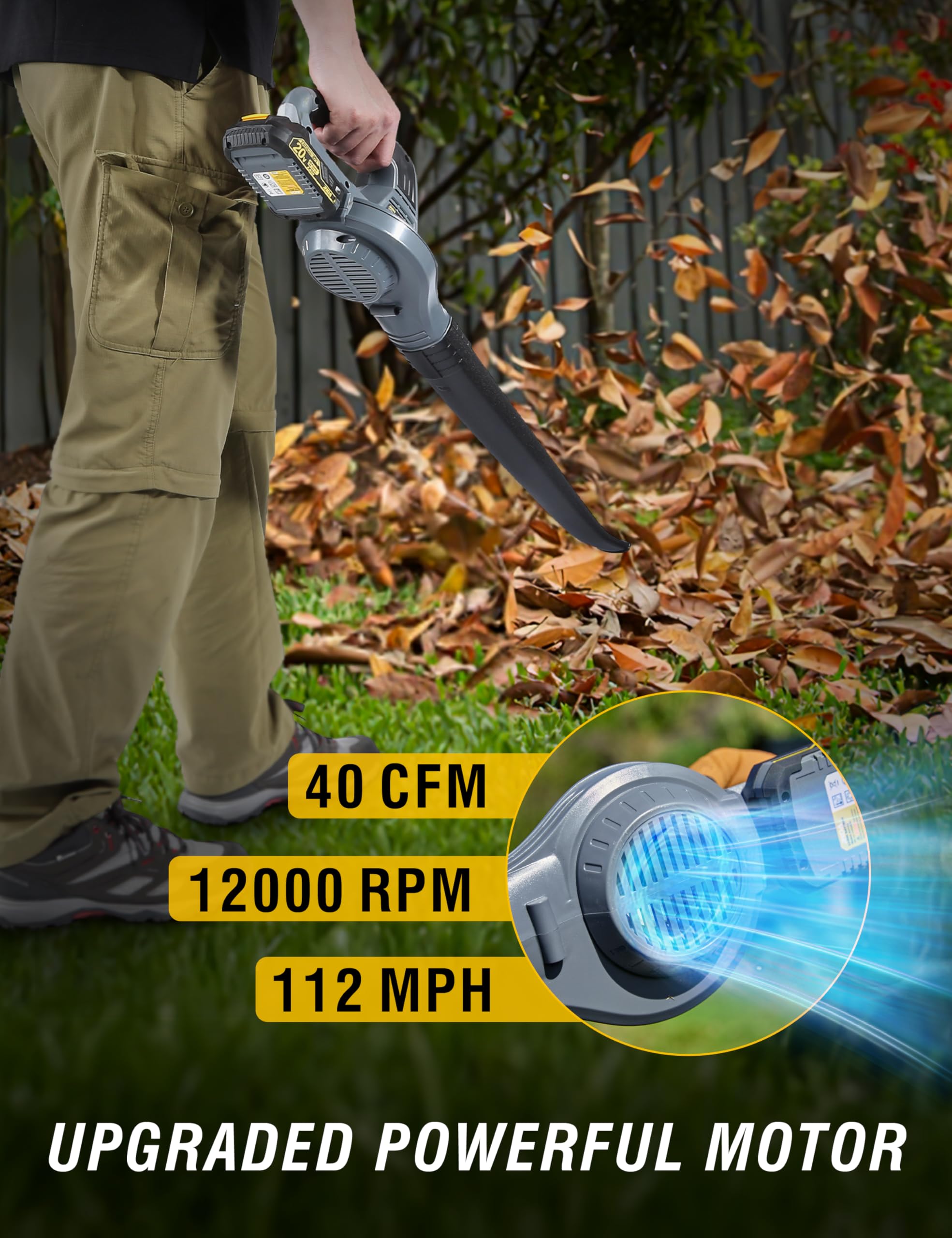 RIDA with long nozzle attached demonstrating focused airflow for debris clearing
