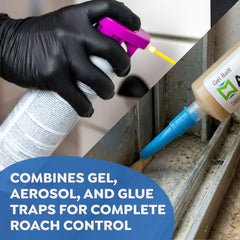 Riddy gel bait being applied in a tight crack, precise targeted control