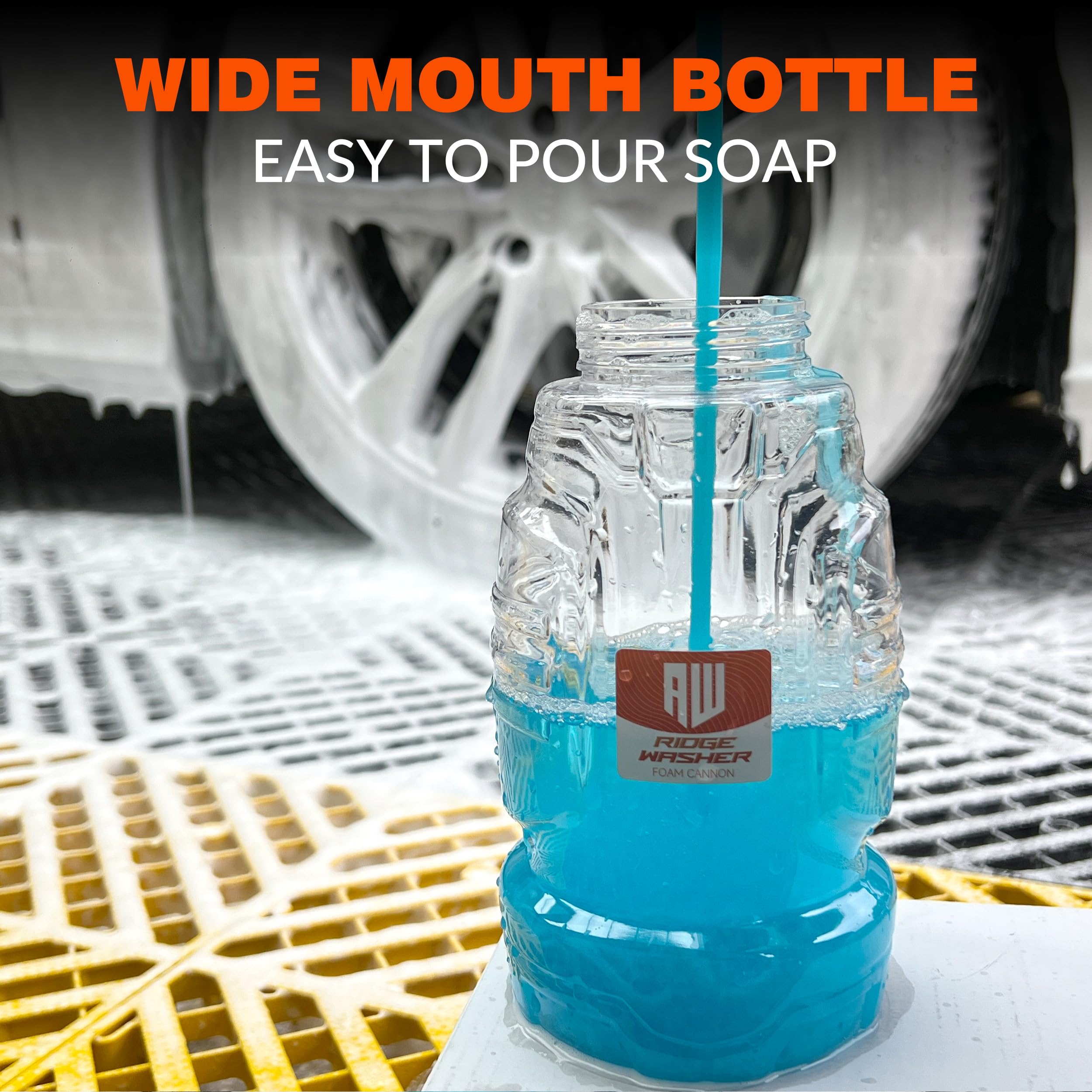 RIDGE WASHER 1L bottle with measurement markings, accurate detergent mixing