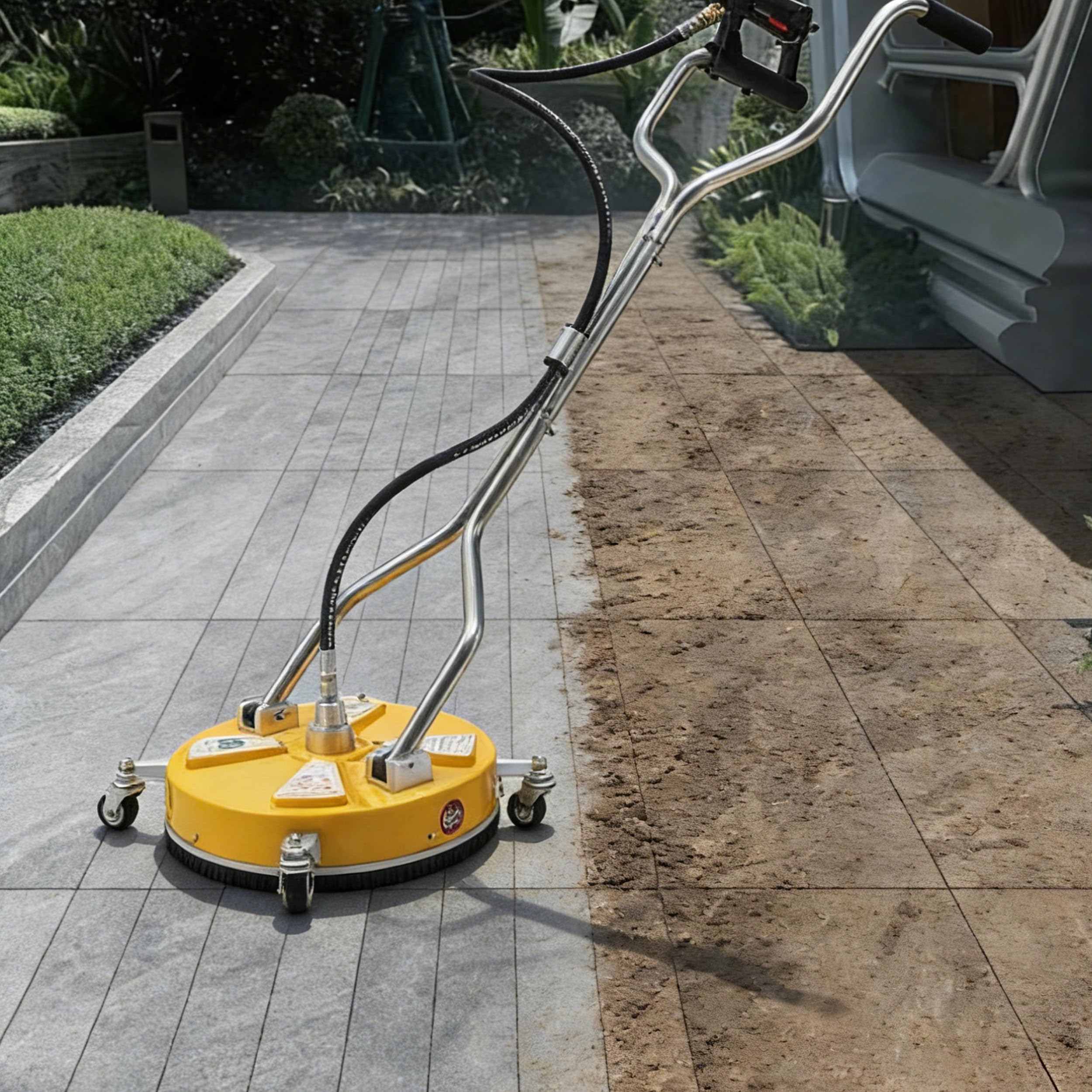 RIDGE WASHER finished clean driveway surface showing consistent, streak-free result