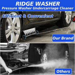 RIDGE WASHER assembled with straight and curved wands for extended reach and easy setup