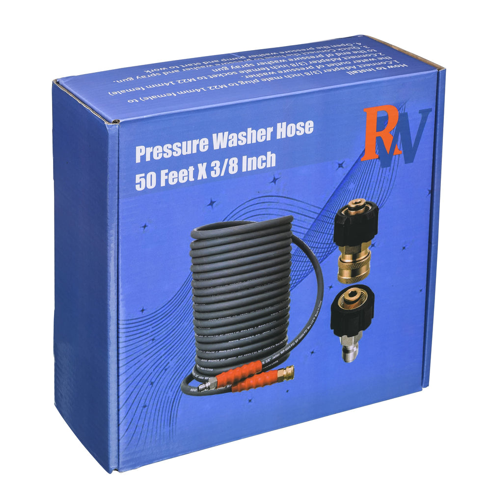 RIDGE WASHER hose attached to pressure washer pump, secure leak-free connection
