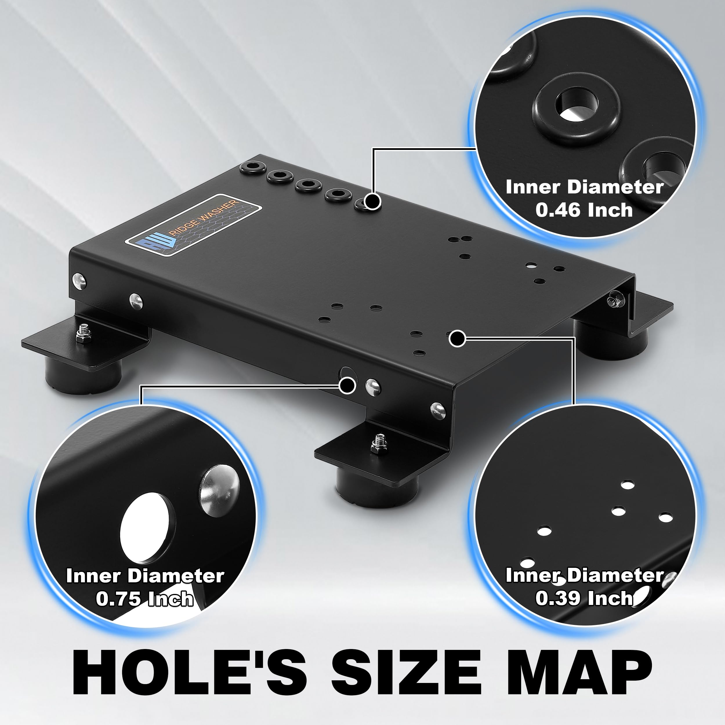RIDGE WASHER detachable rubber feet reducing vibration and rocking