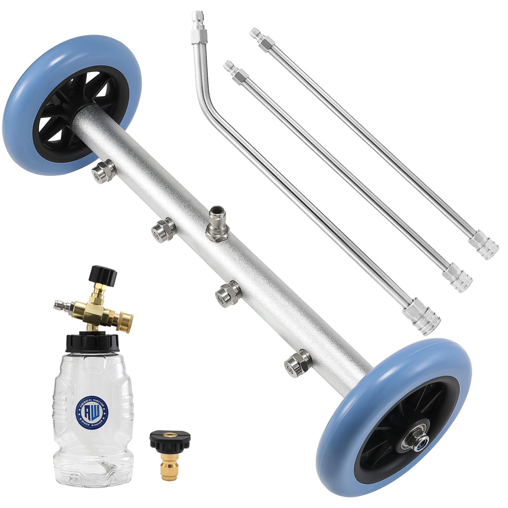 RIDGE WASHER front assembly showing spray bar and mount for efficient coverage