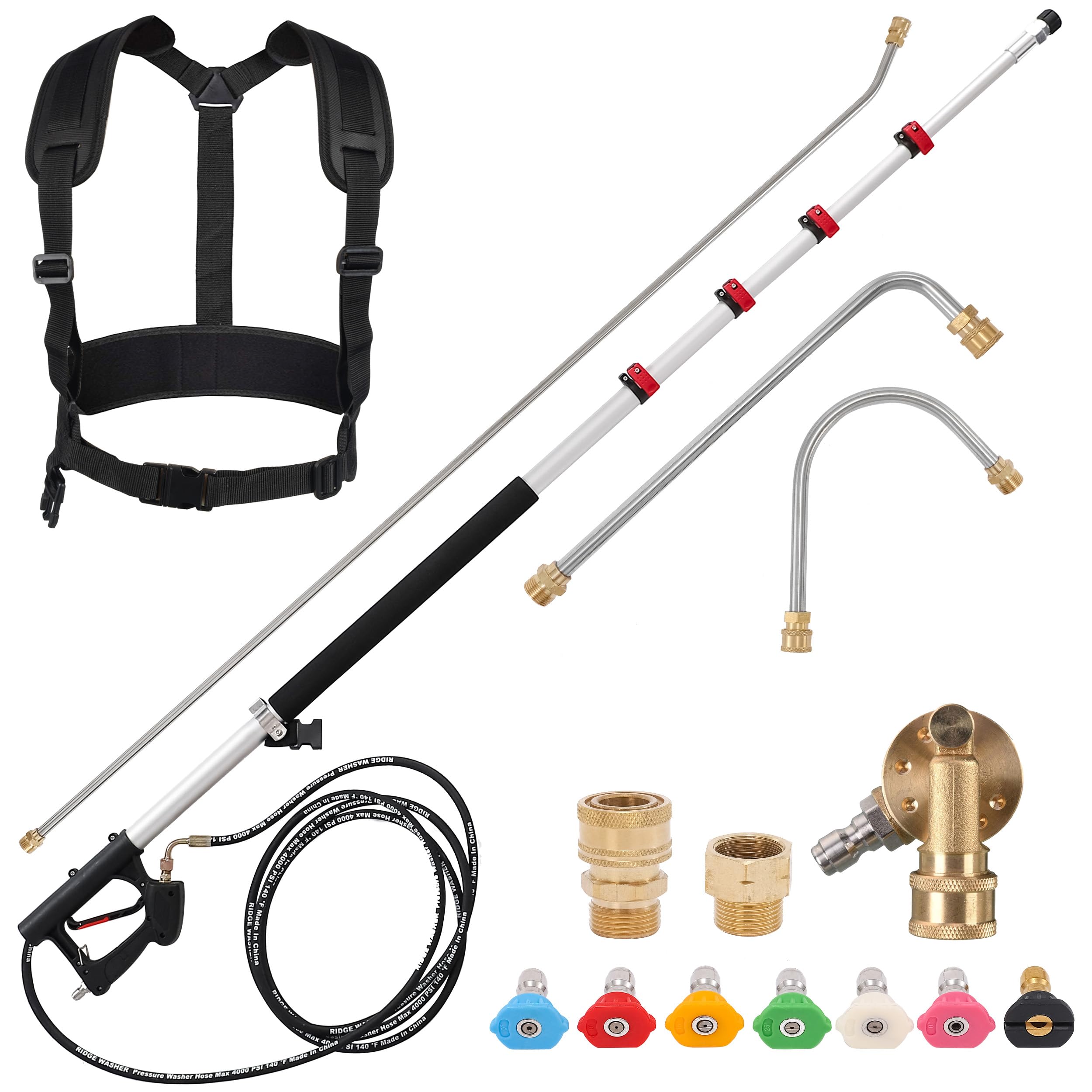 RIDGE WASHER front packaging showing full telescoping kit and components for easy identification