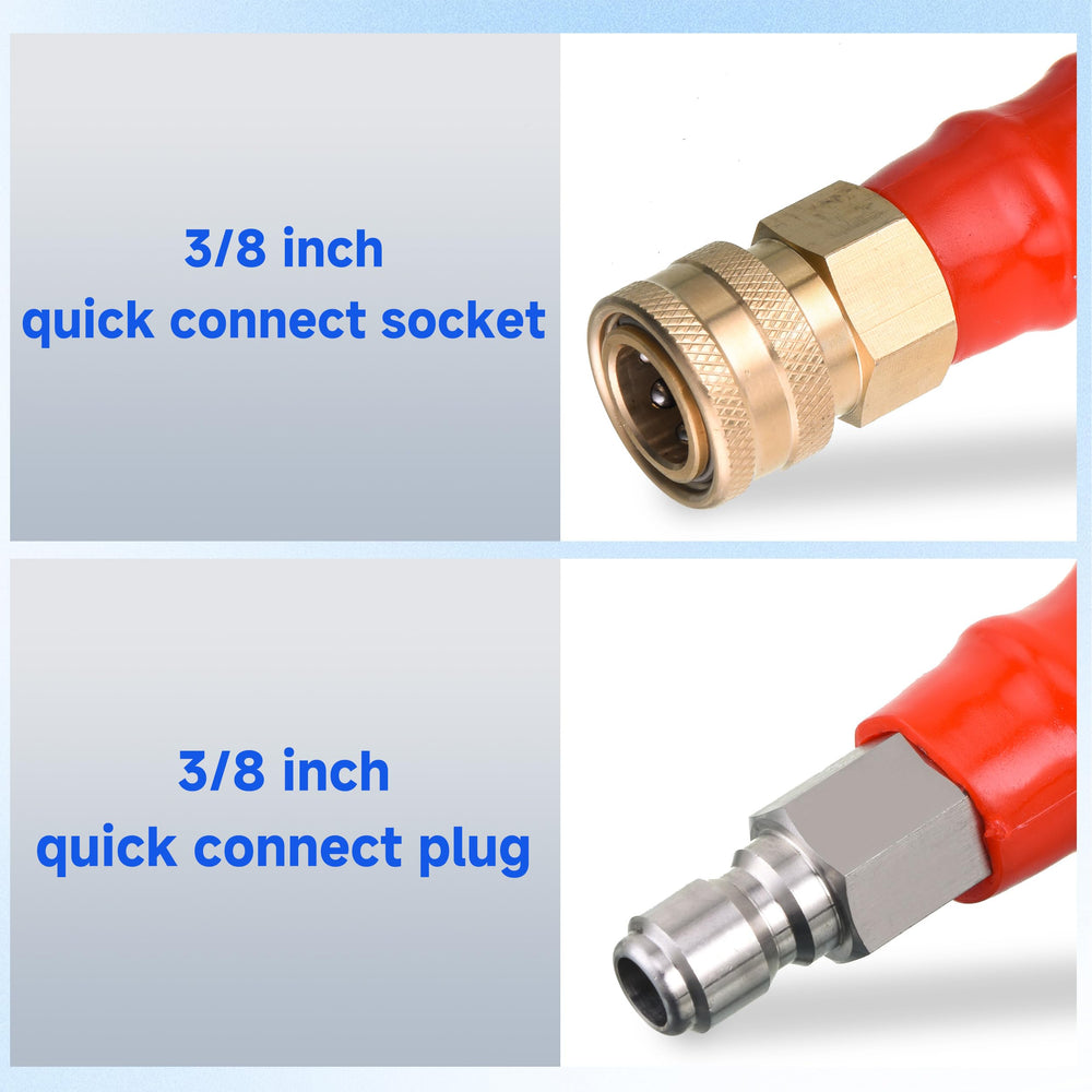 RIDGE WASHER hose bent to show flexibility and kink-resistance during use