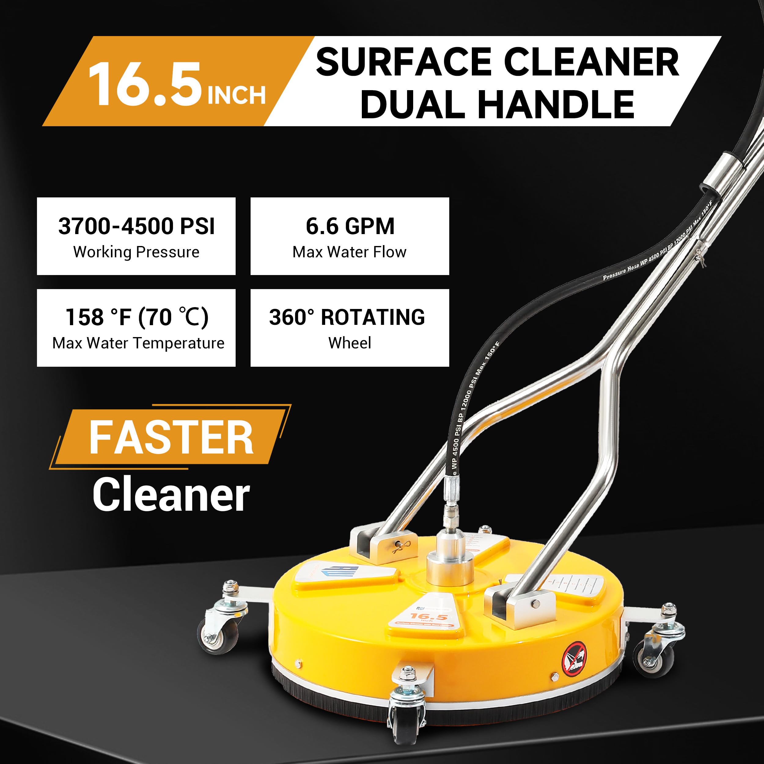 RIDGE WASHER cleaning a driveway demonstrating faster area coverage benefit