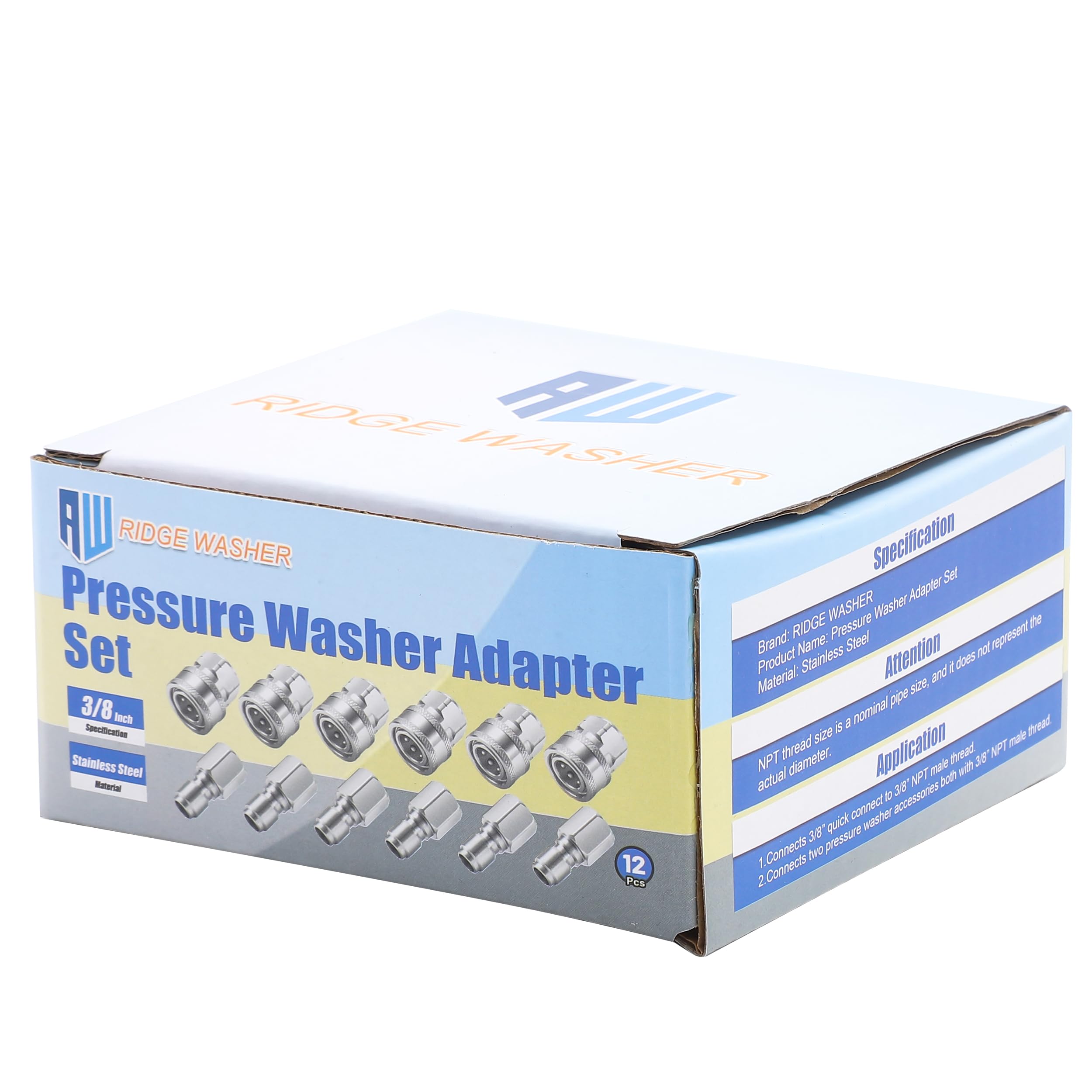 RIDGE WASHER adapter used on outdoor surface cleaner demonstrating corrosion resistance