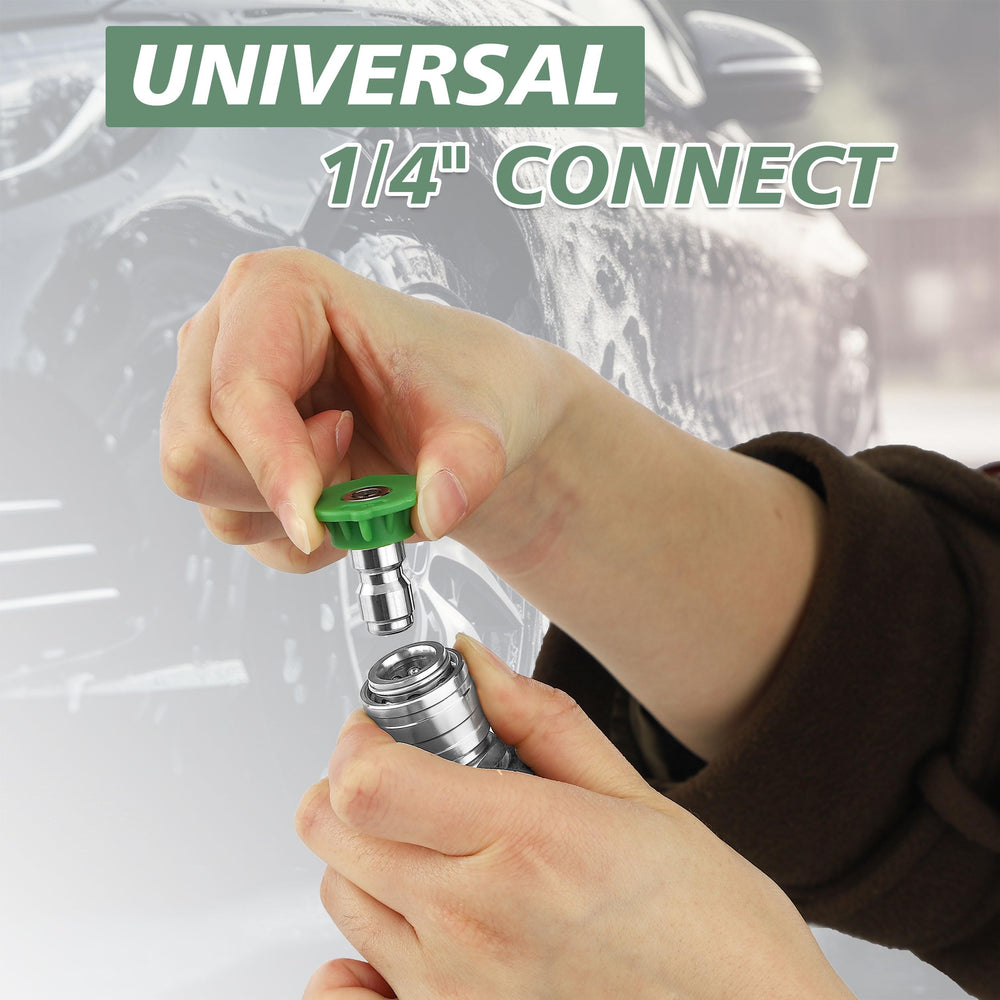RIDGE WASHER M22 to 1/4-inch quick connector close detail enabling accessory use