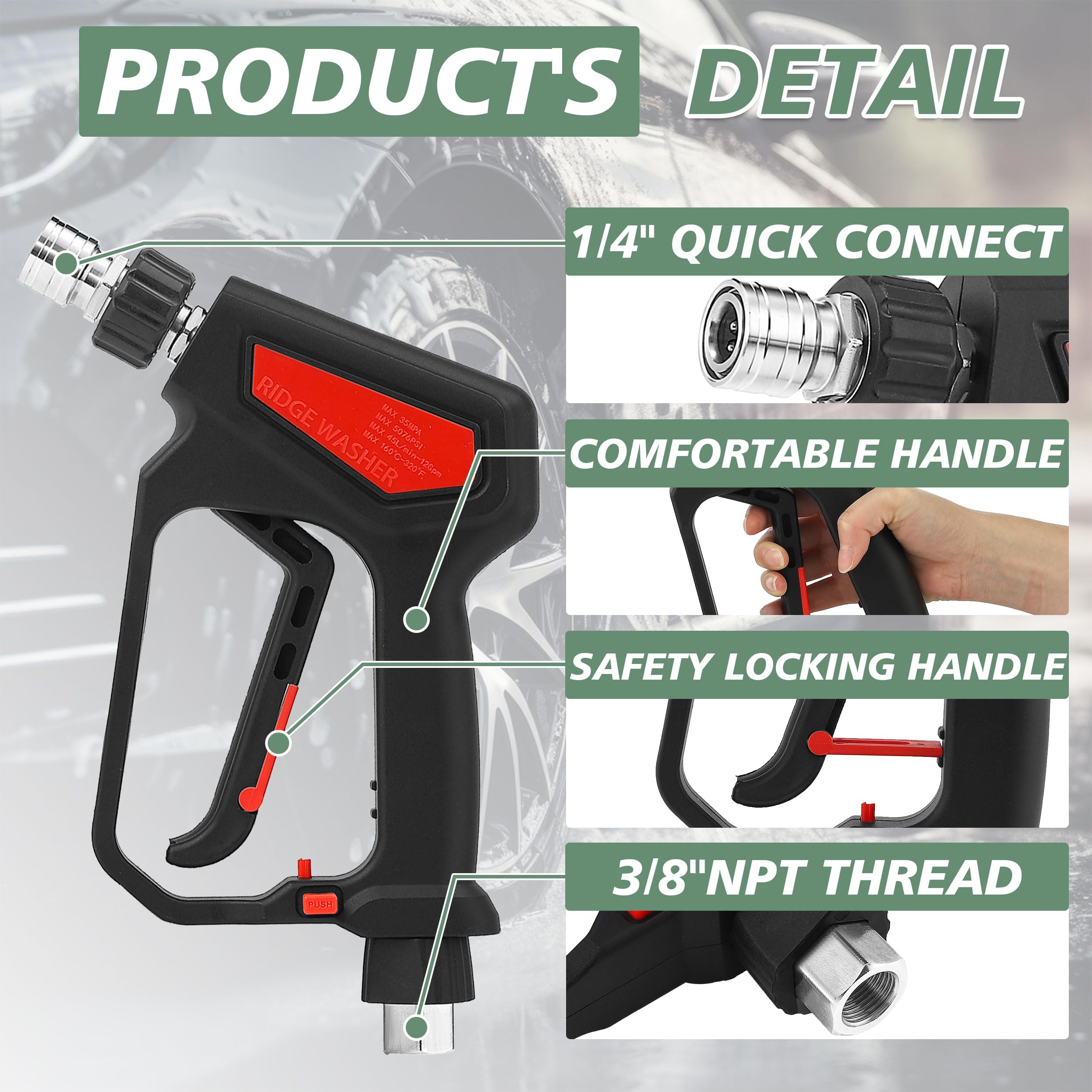 RIDGE WASHER medium 23-inch barrel side profile for balanced reach and handling