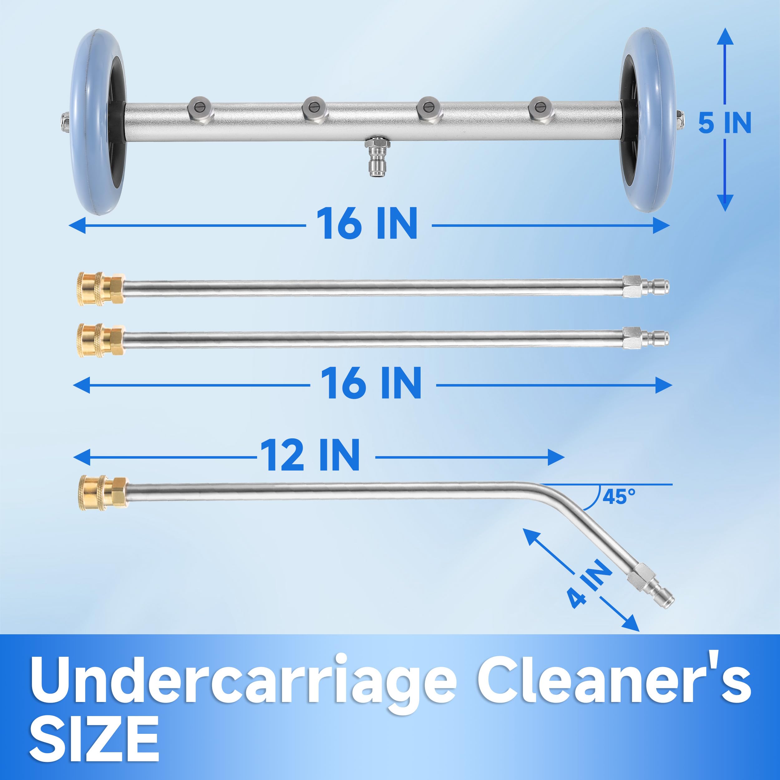 RIDGE WASHER product packaging and all contents displayed for quick inventory and setup