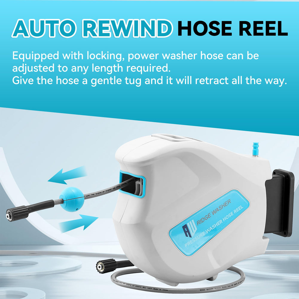 RIDGE WASHER side profile with hidden handle for easier carrying and mounting