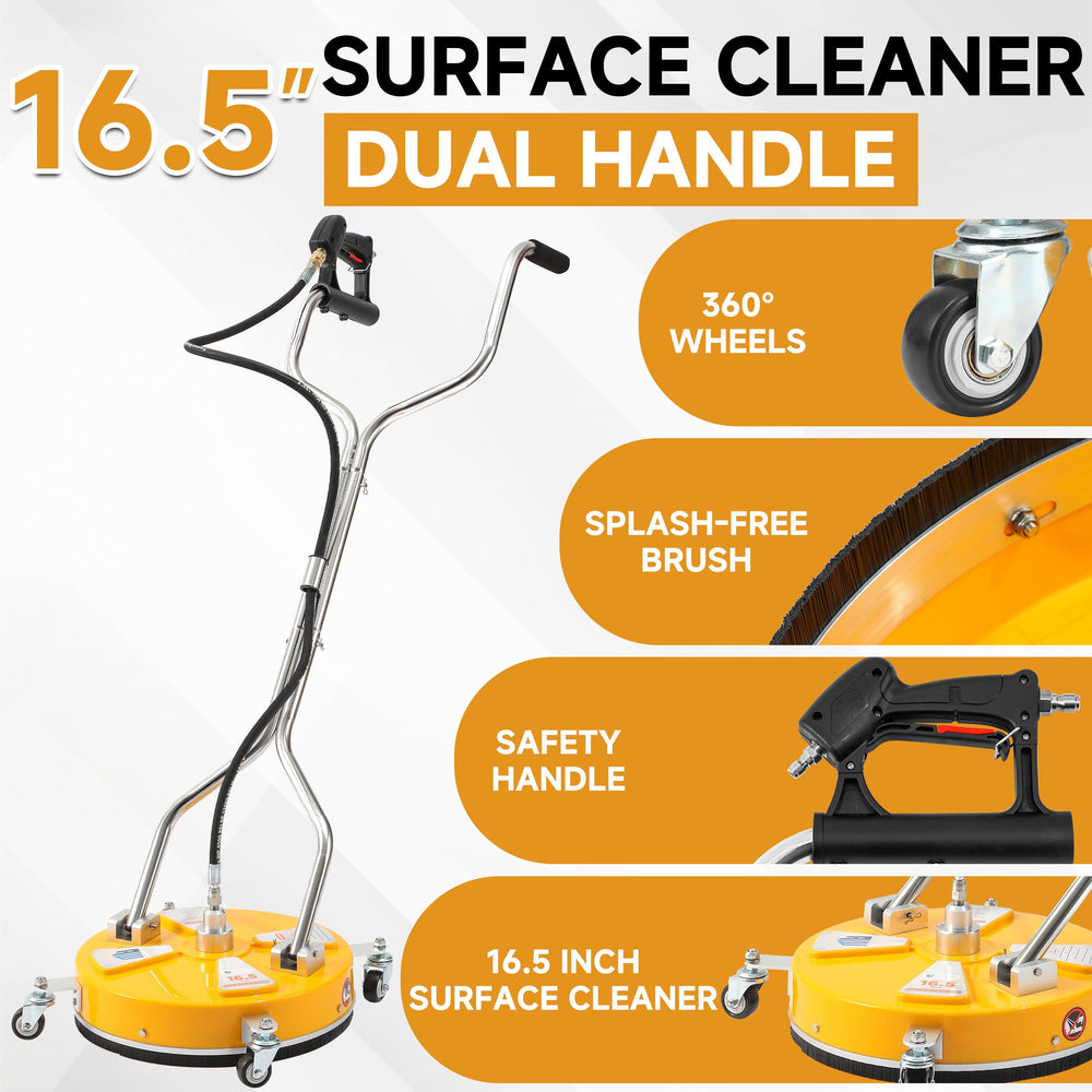 RIDGE WASHER side profile beside a measuring tape showing 16.5 inch scale benefit