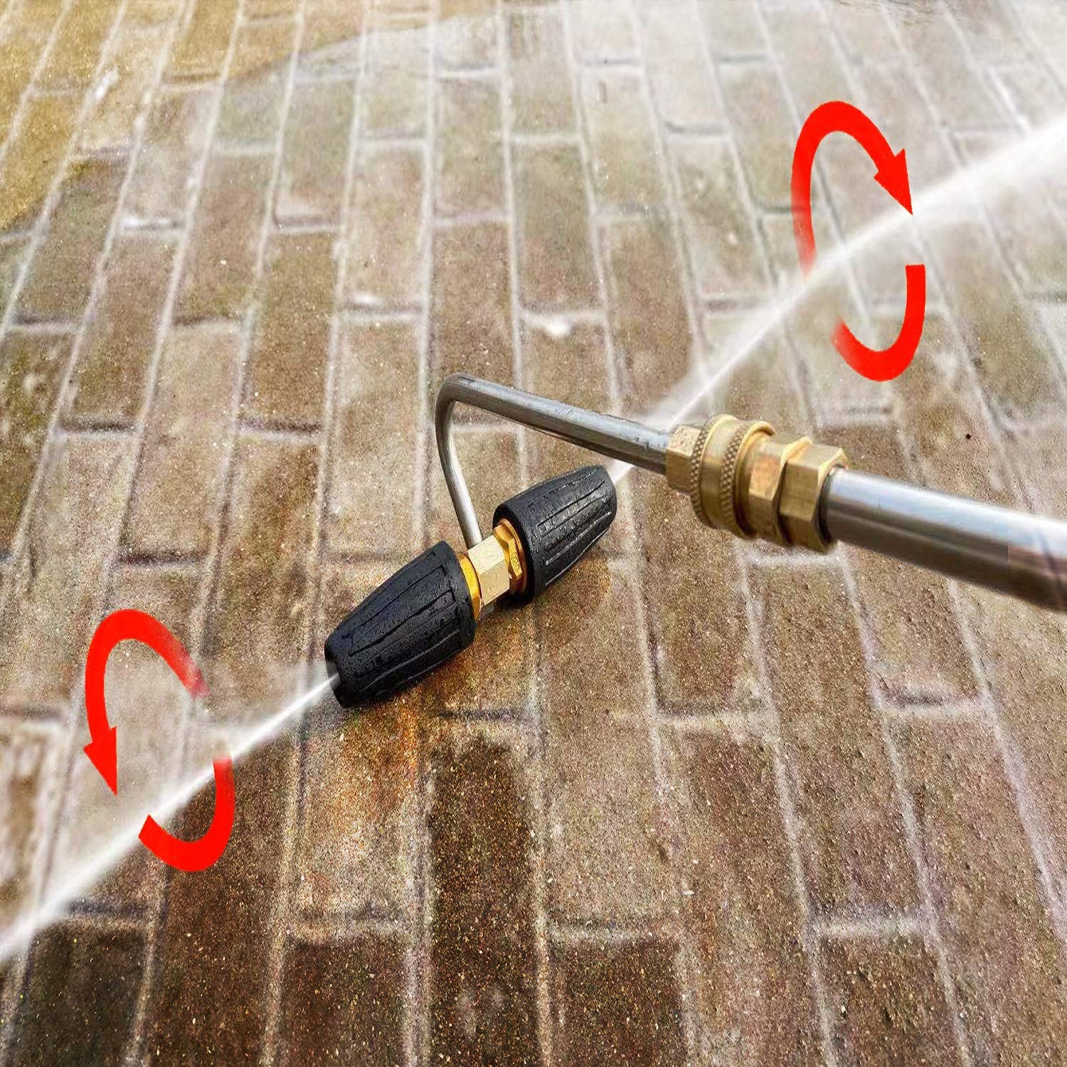 RIDGE WASHER next to ruler size comparison showing compact, lightweight design benefit