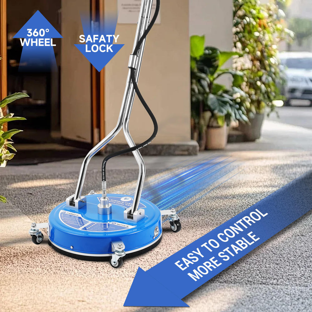 RIDGE WASHER wheel and base detail showing durable wheels for smooth maneuvering