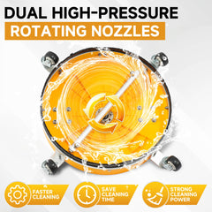 RIDGE WASHER four rotating wheels and base detail for smooth maneuverability