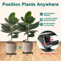 RIDSENIA caster wheel detail with locking mechanism offering stable positioning and smooth rolling