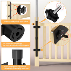 Rifachua umbrella pole inserted into mount showing protective pad preventing scratches