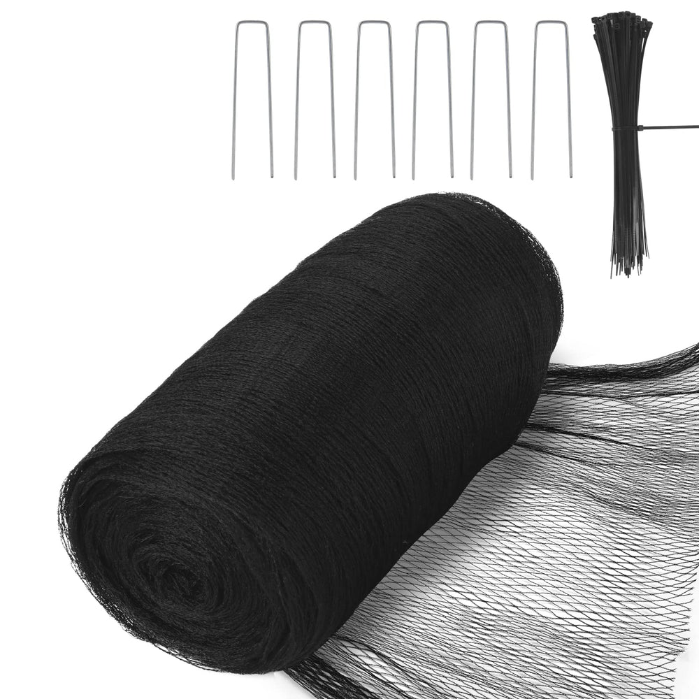RIFNY front packaging of bird netting showing product size and uses
