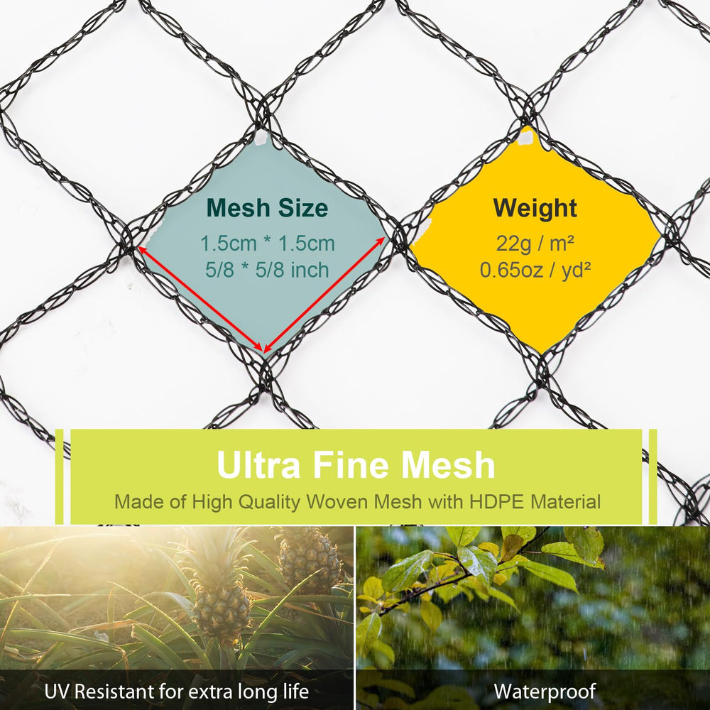 RIFNY netting draped over vegetable bed protecting seedlings from birds