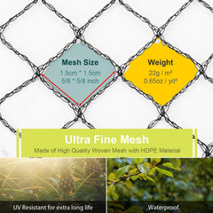 RIFNY netting draped over vegetable bed protecting seedlings from birds