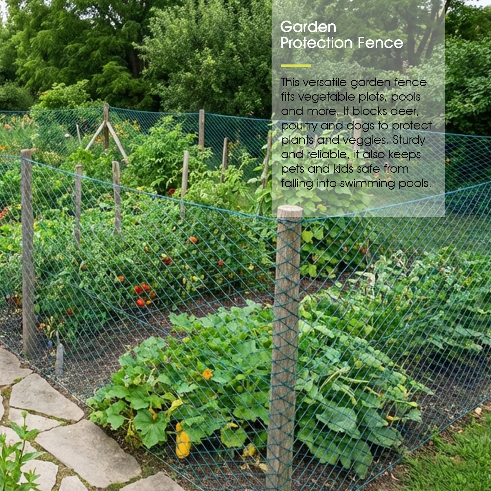 RIFNY netting tied to a fruit tree demonstrating secure, gentle protection