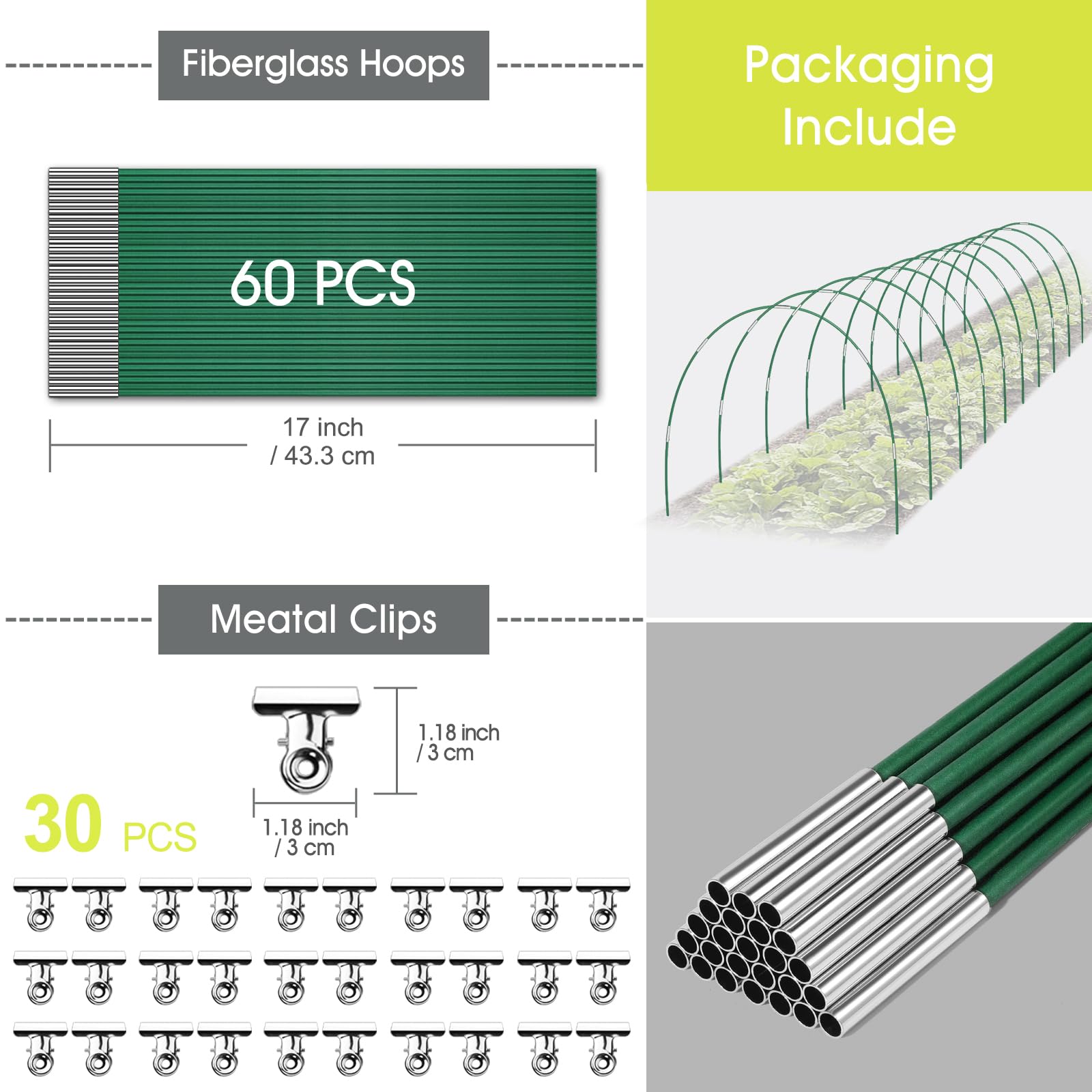 RIFNY stainless clips and parts displayed, holding cover fabrics firmly