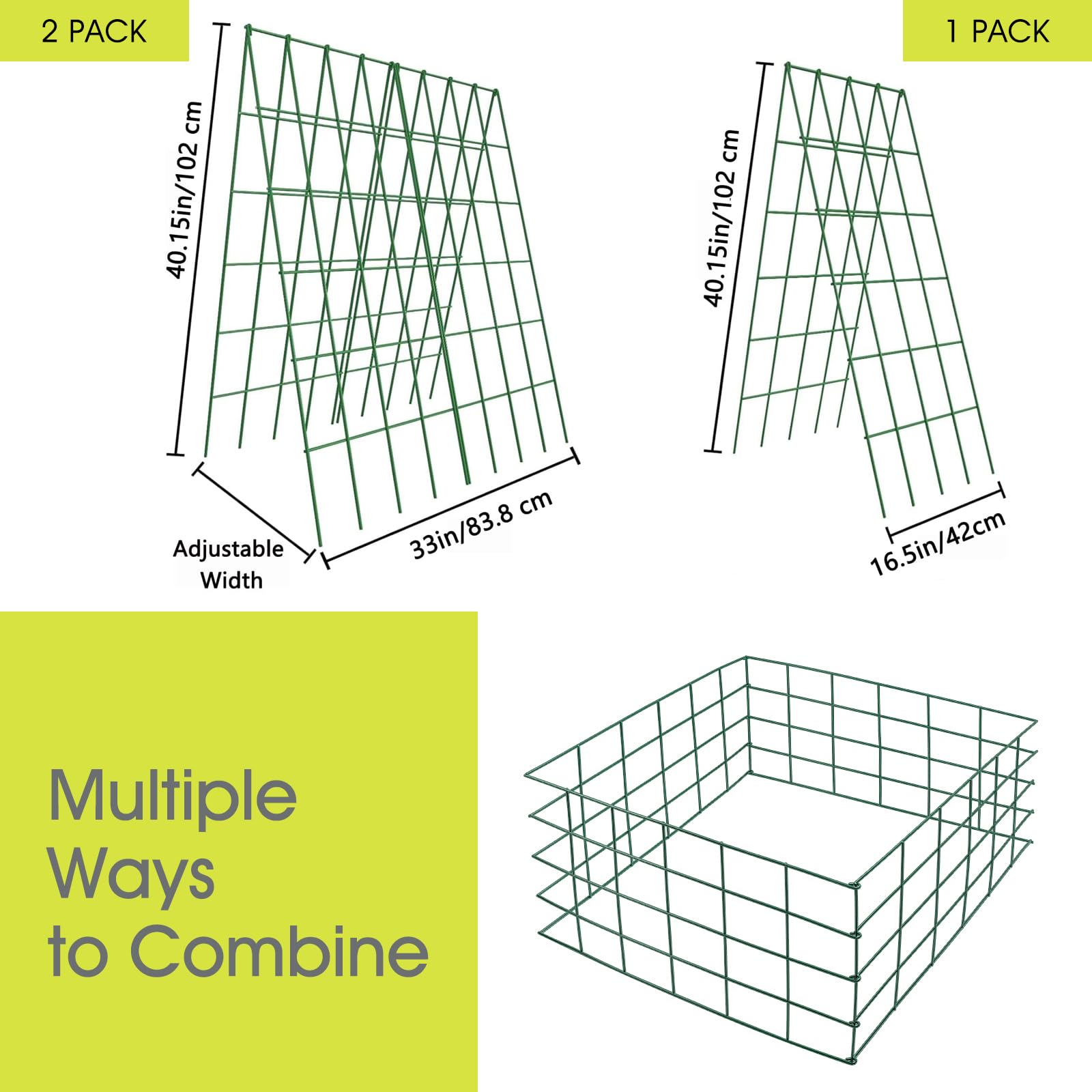 RIFNY trellis with cucumbers hanging for easier harvest and improved air circulation