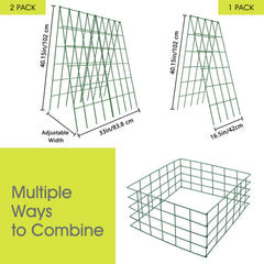 RIFNY trellis with cucumbers hanging for easier harvest and improved air circulation