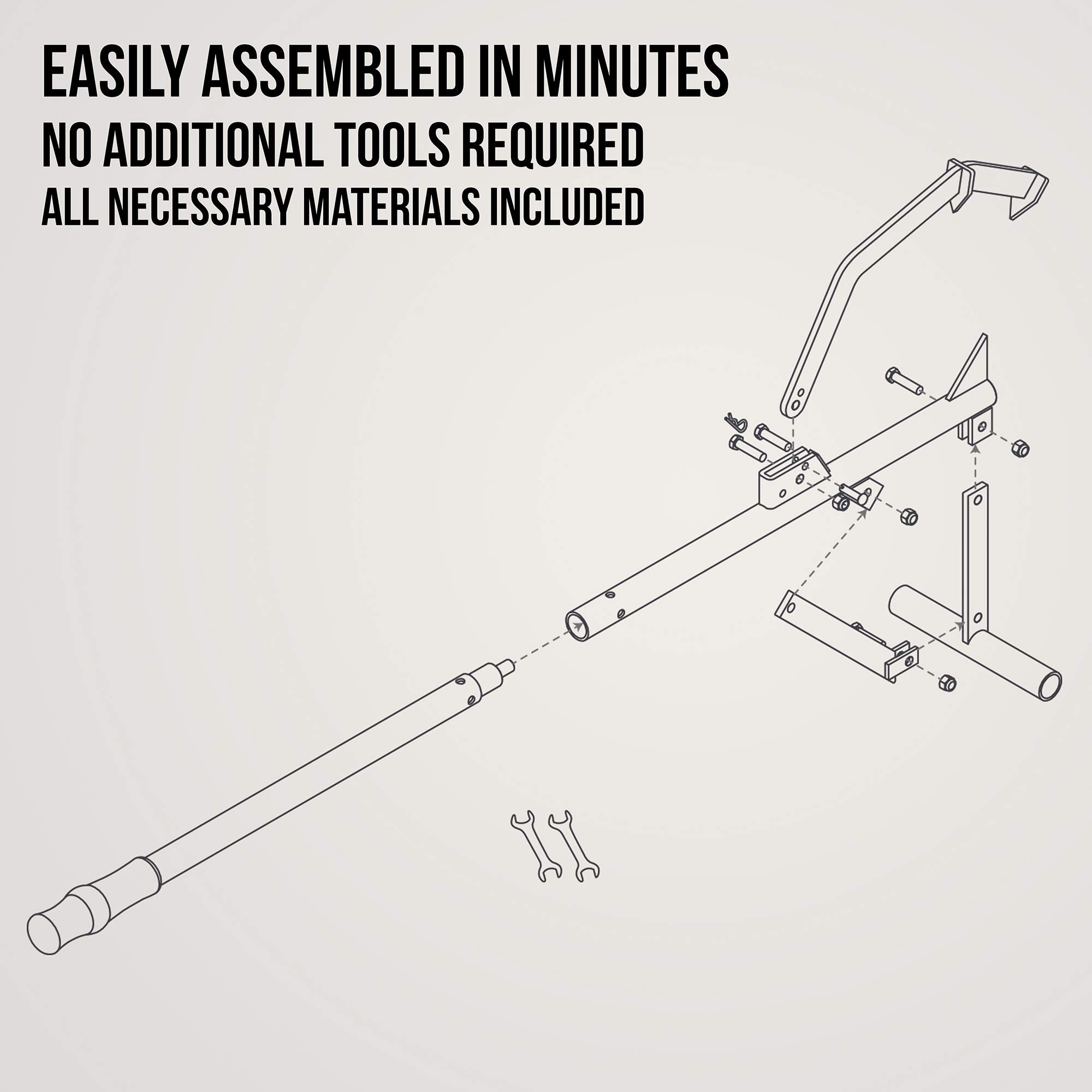 Right Hand Timberjack support stand side view providing stable elevated cutting and roll control
