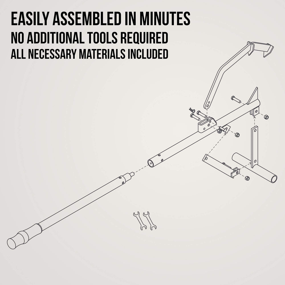 Right Hand Timberjack support stand side view providing stable elevated cutting and roll control