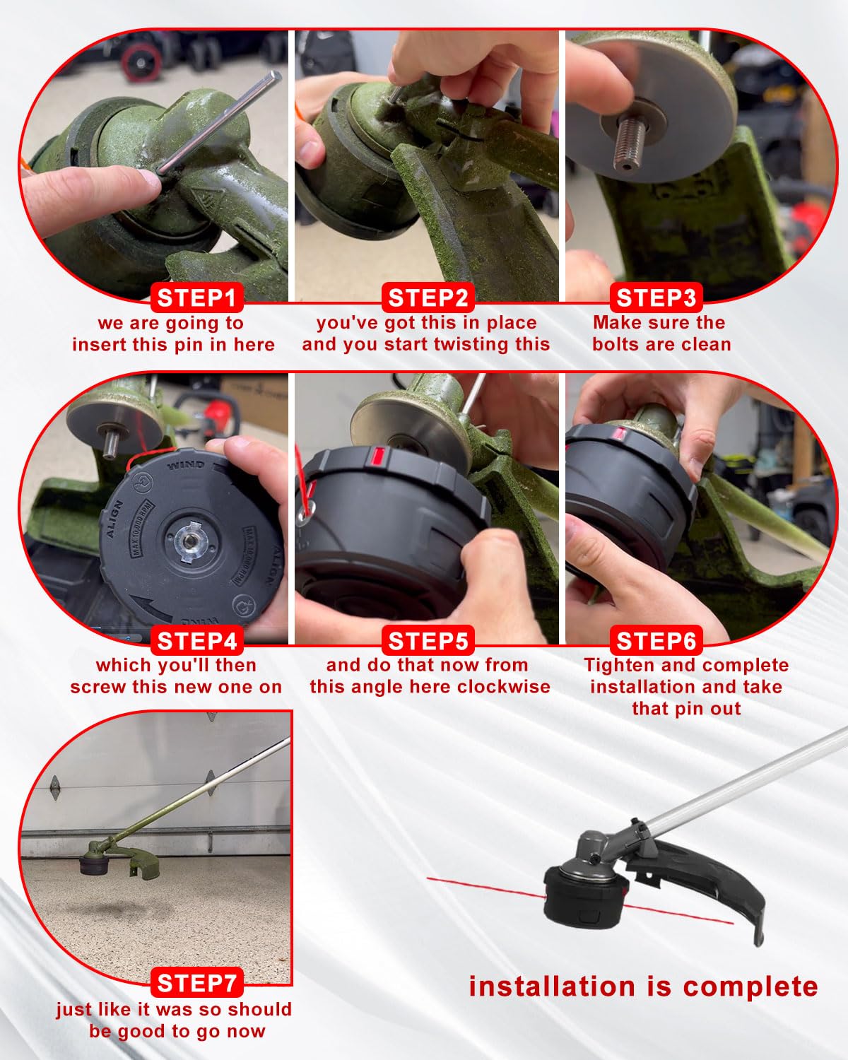 Rigshru side profile mounted on attachment shaft demonstrating secure fit