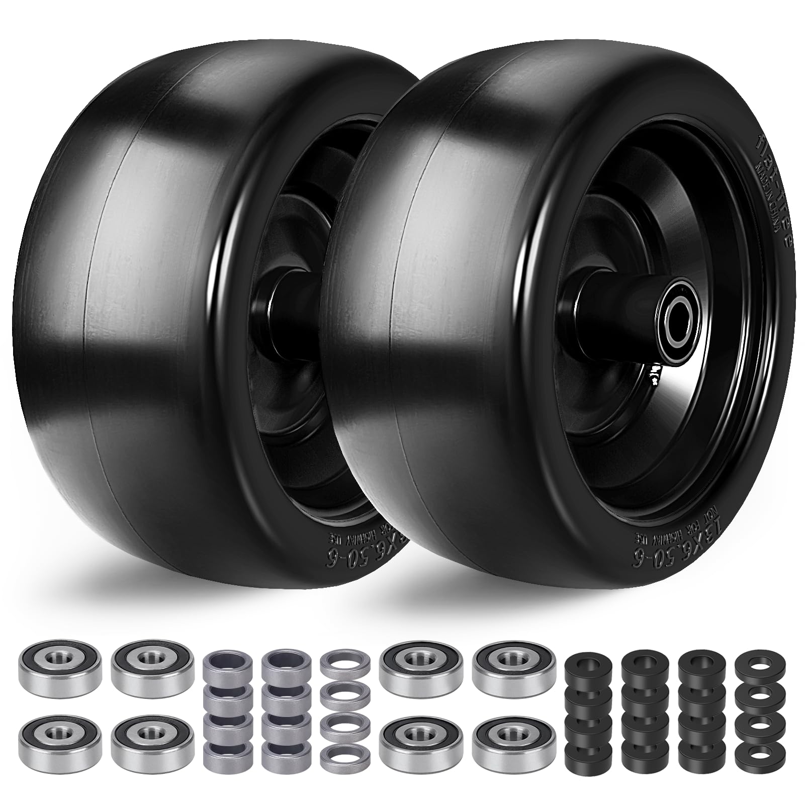 RIHYTAC front wheel assembly showing full tire and rim, durable replacement