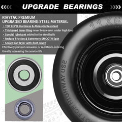 RIHYTAC close-up of hardened steel rim showing reinforced, deformation-resistant construction