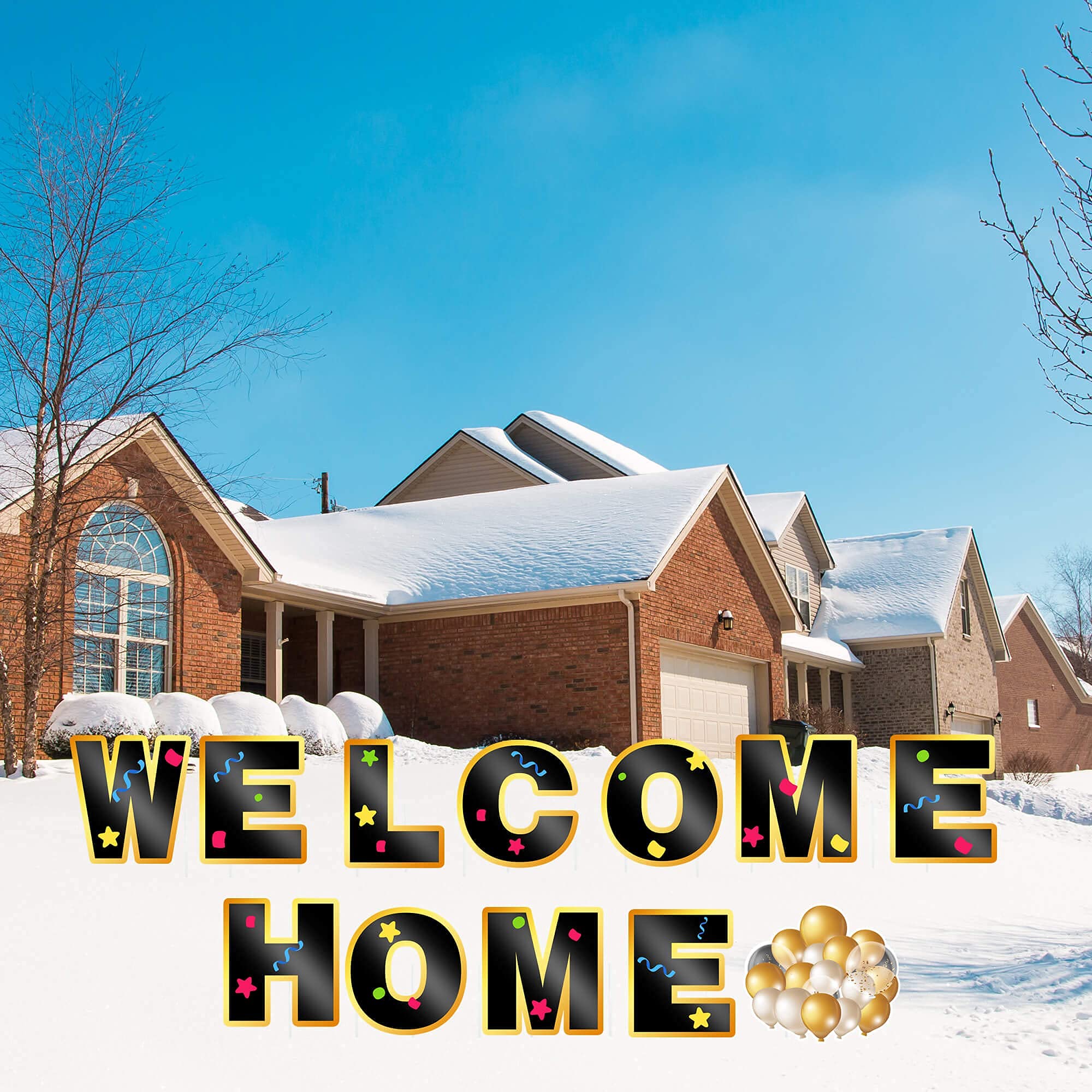 RIIFRILY family greeting beside sign conveying emotional welcome effect