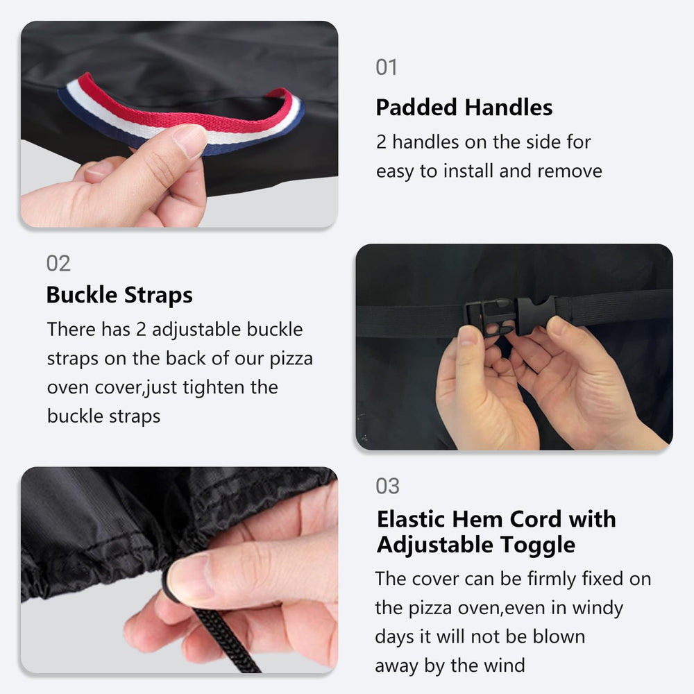 Rileytee back buckle strap detail demonstrating windproof secure fastening