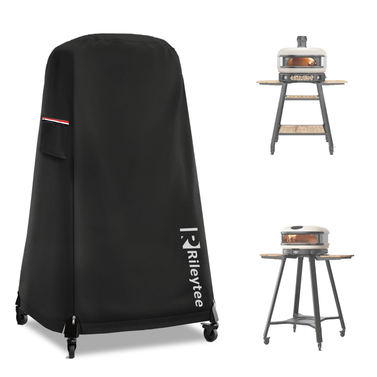 Rileytee front view on stand showing full-fit protection and weather resistance