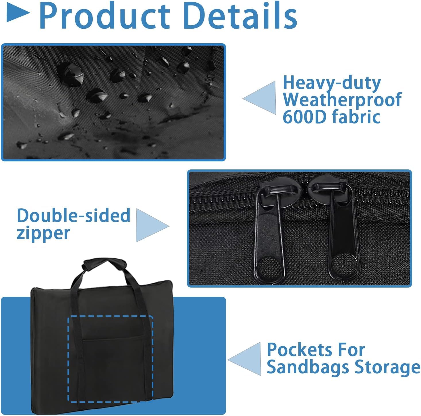Rilime front pocket holding spatula and tools, keeps accessories organized