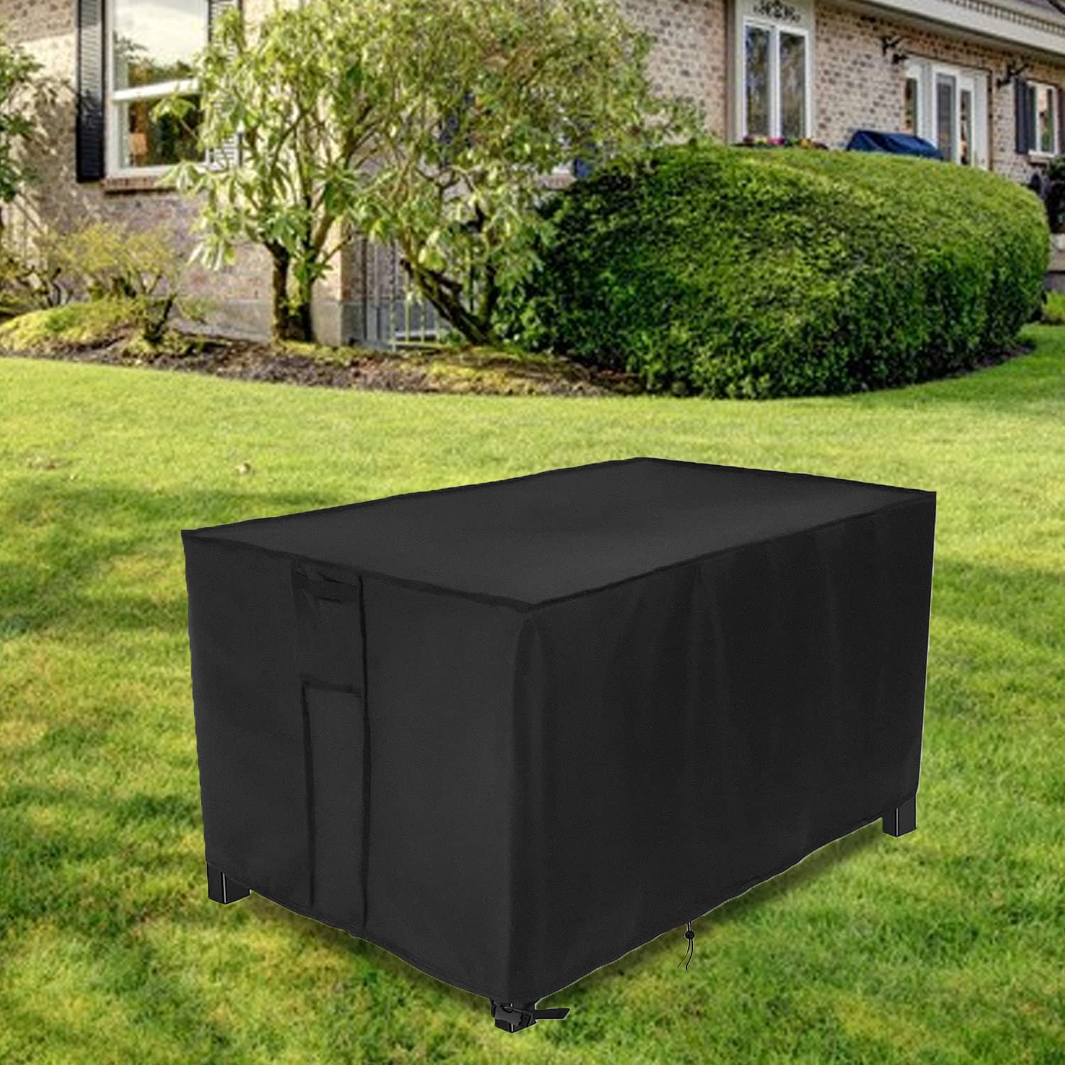 Rilime open cover being removed showing easy access and proper fit on fire pit