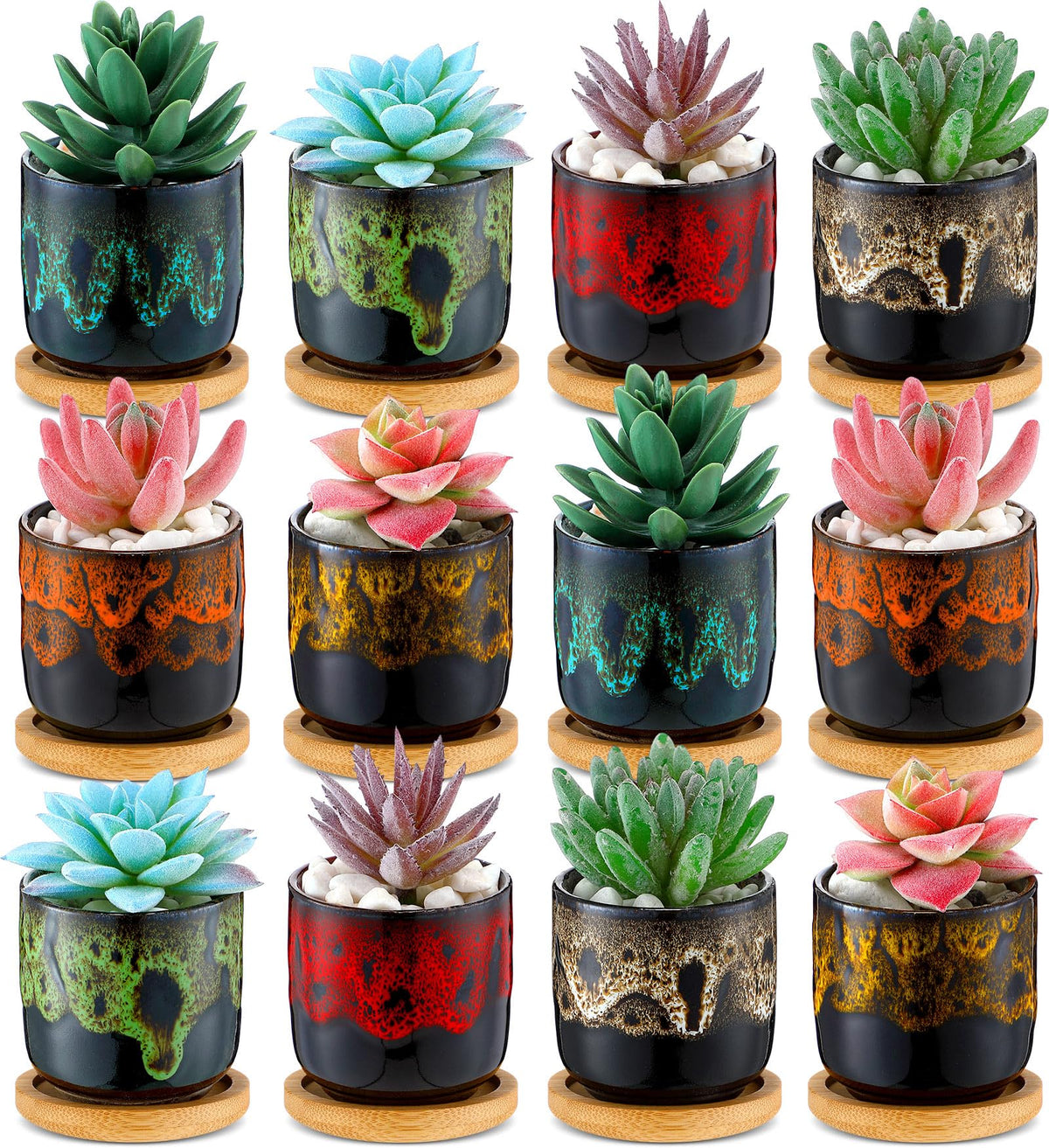RimCereal front packaging showing 12 colorful pots and saucers, ready to use